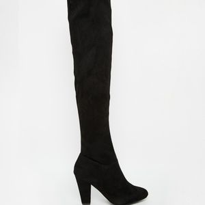 Suede over knee boots